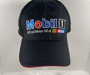 Mobil 1 NASCAR Official Motor Oil Black Adjustable Hat Cap BDA Racing
